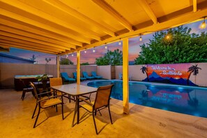 Outdoor pool, a heated pool