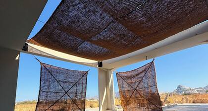 2-bedroom house in adorable Molos with Starlink and private pool