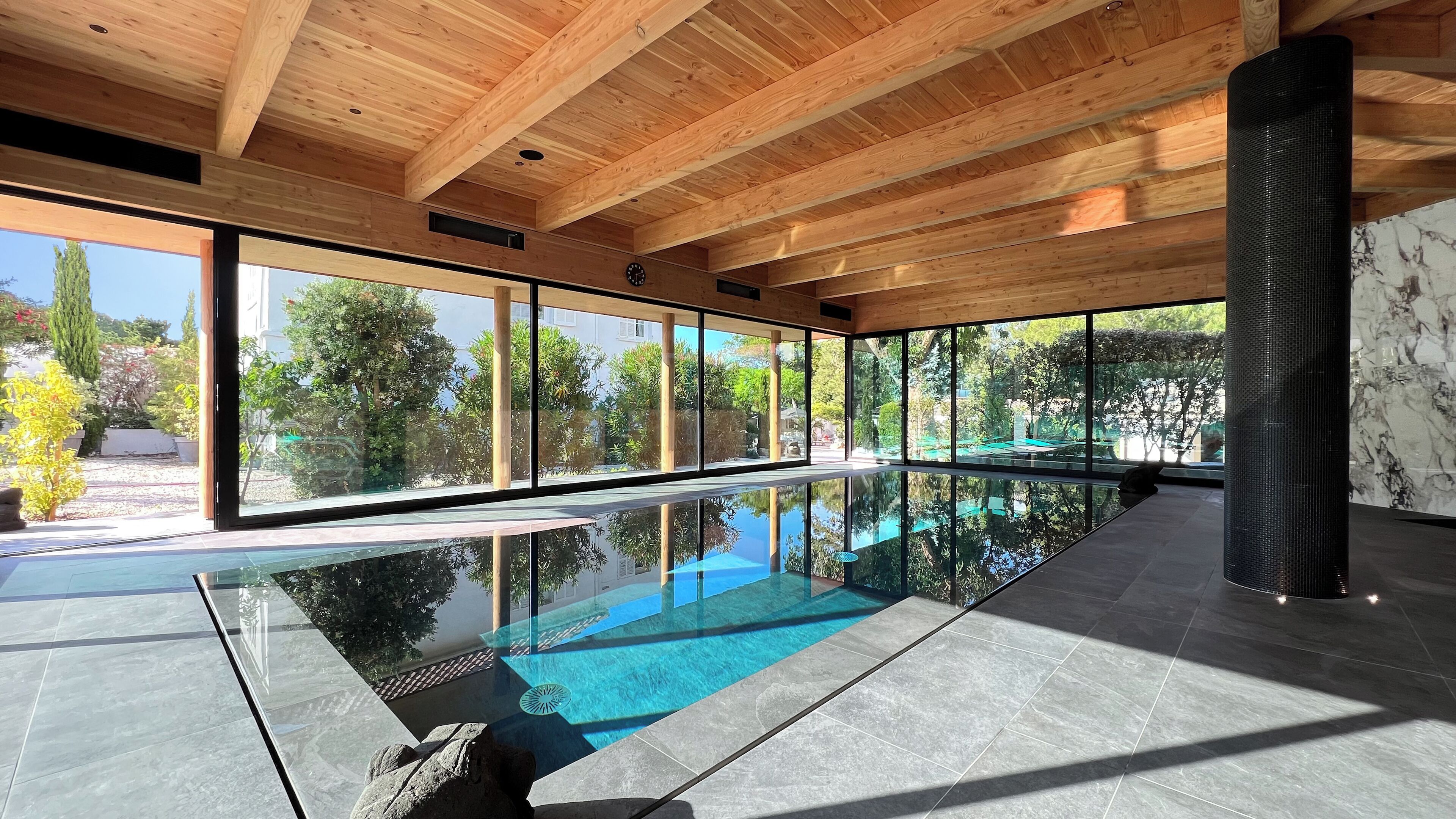 Indoor pool, a heated pool
