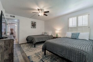 2 bedrooms, iron/ironing board, travel crib, WiFi