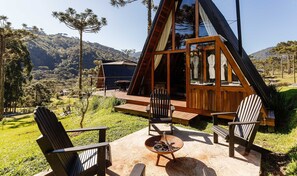 Basic Chalet | Terrace/patio - RJF - Comfortable Chalets in Urubici (Urubici)