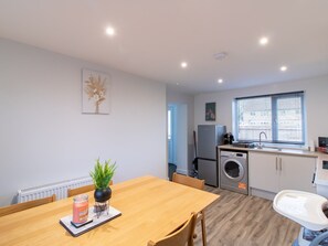 Fridge, microwave, oven, toaster