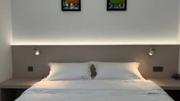 Desk, free WiFi, bed sheets