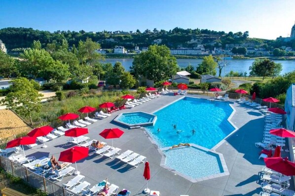 A heated pool