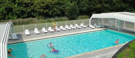 Indoor pool, a heated pool