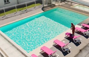 Indoor pool, a heated pool
