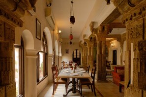 Dining - RajMahal- Live Like Royalty 446-Year-Old Stay 7BR -Homeyhuts (Bhinder)