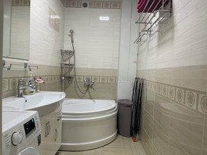 Free toiletries, hair dryer, towels, soap