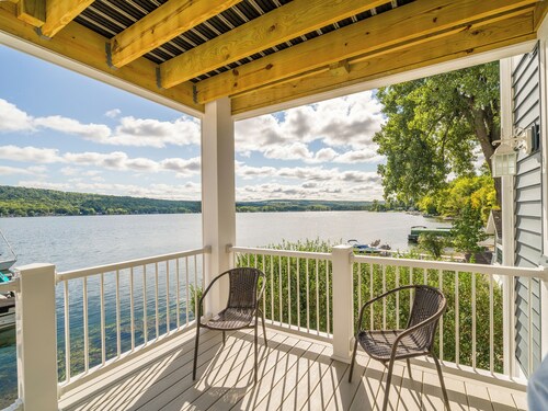 Amazing 180 degree view from the Sunrise  Suite on Conesus Lake! Come Enjoy!