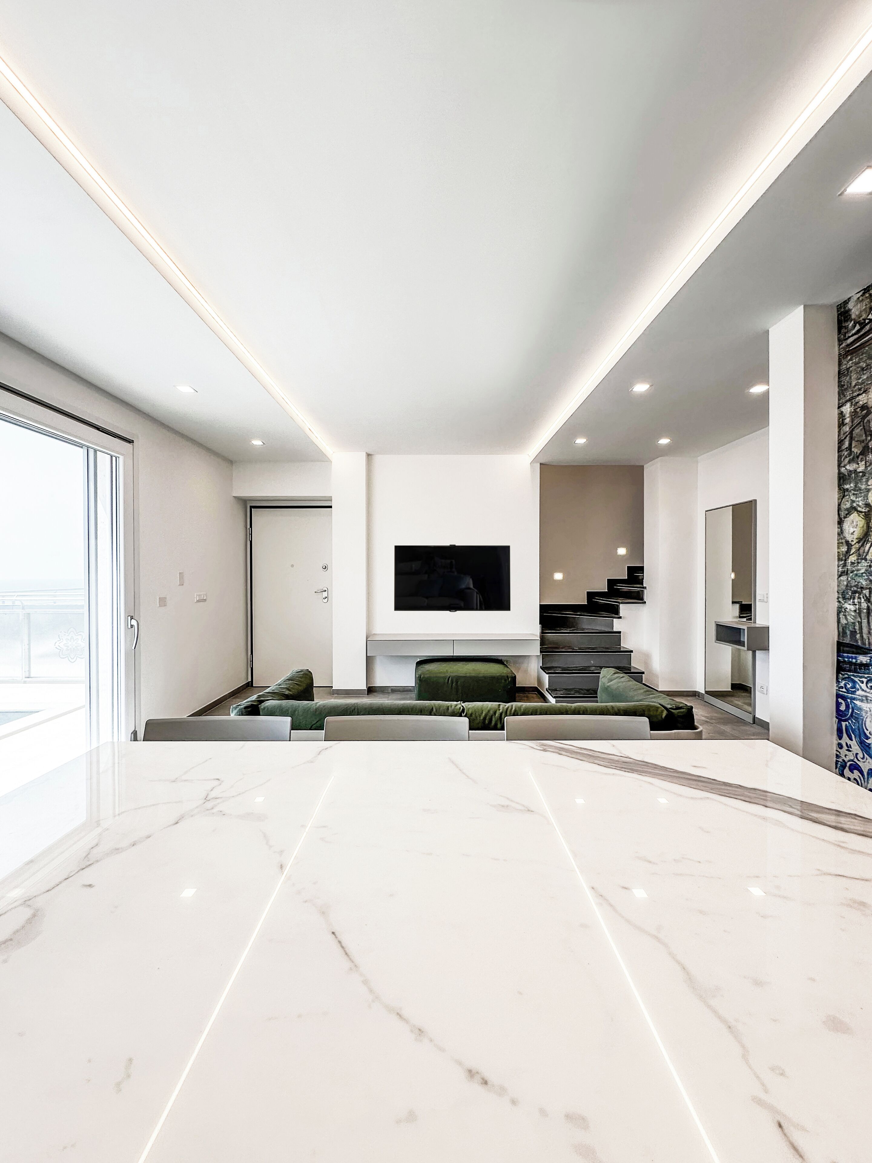 别墅, 2 间卧室, 私人游泳池, 海景 | 起居区 | 30-英寸电视（配备卫星频道）