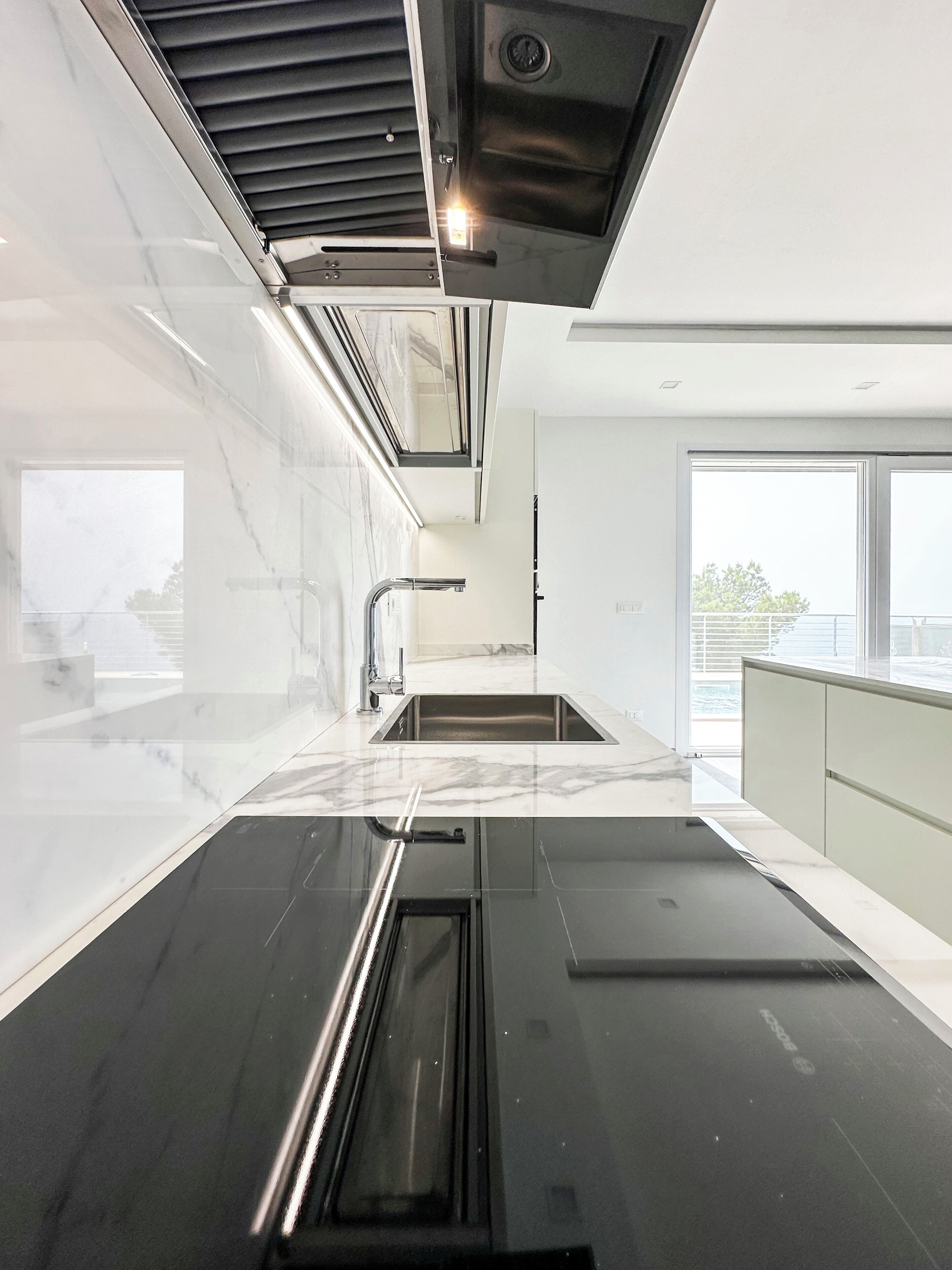 Villa, 2 habitaciones, alberca privada, vista al mar | Cocina privada | Refrigerador, microondas, horno y parrilla de estufa 