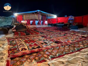 Outdoor banquet area