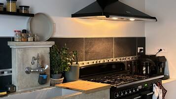 Fridge, oven, stovetop, dishwasher