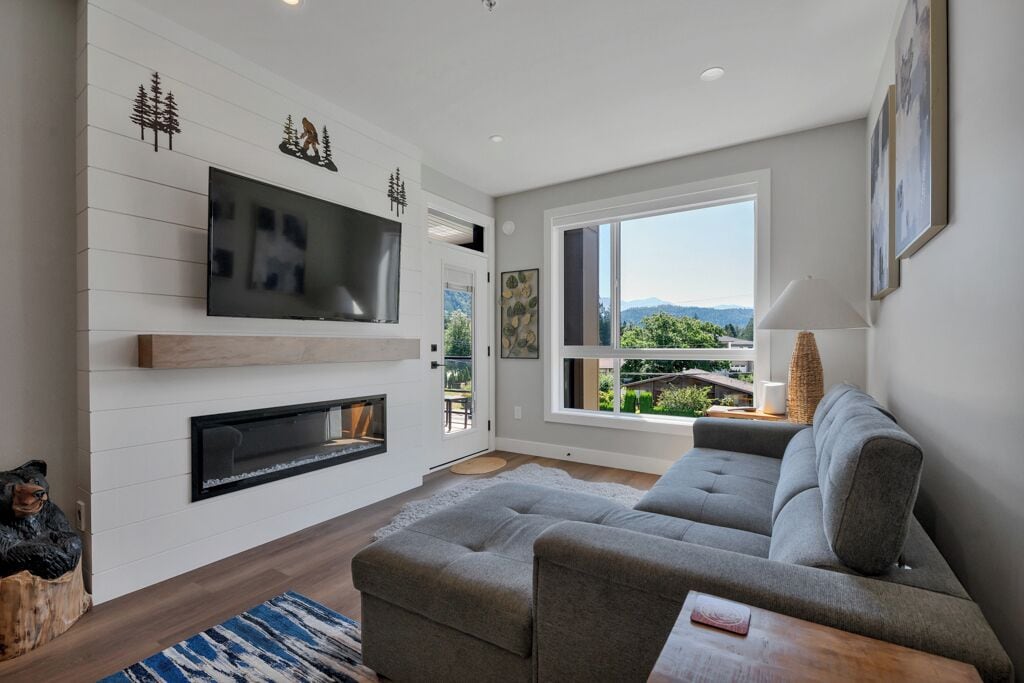 Télévision, cheminée