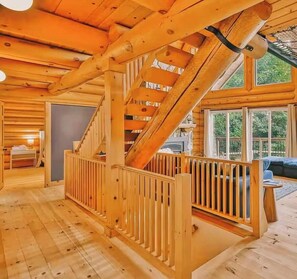 TV, fireplace, foosball, stereo