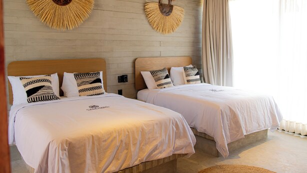 Family Suite, 2 Queen Beds | In-room safe, blackout drapes, WiFi (free), bed sheets