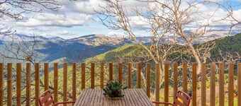 Cabin 'Mirlo Blanco' with Mountain View, Shared Pool and Private Terrace