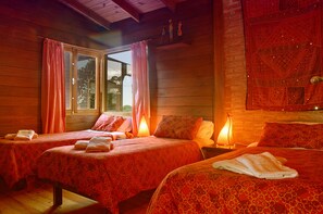 Premium bedding, down comforters, pillowtop beds, individually decorated