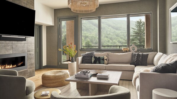 Leilighet, fjellutsikt | Strykejern/-brett og wi-fi (inkludert)