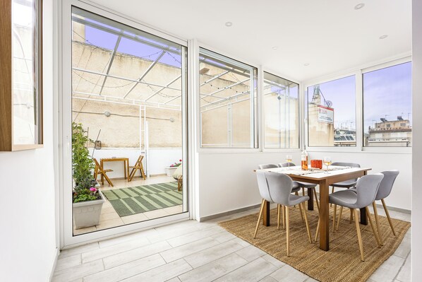 Dining - Peaceful family 2-bdr APT with a Sunny Balcony (Kallithea)