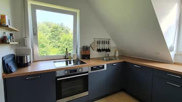 Fridge, oven, stovetop, dishwasher