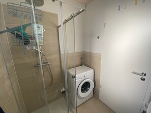 Shower, hair dryer