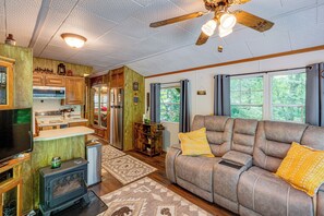 Fireplace - Hike, Swim, Ski & More: Pet-Friendly Newland Home! (Newland)
