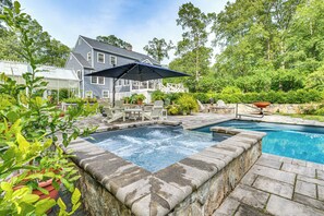 Pool - Pool, Sunroom & Gardens: Luxe Sandy Hook Home! (Sandy Hook)