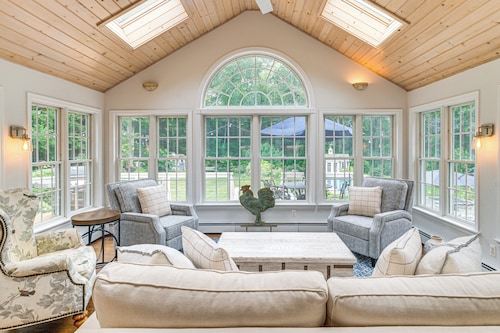 Pool, Sunroom & Gardens: Luxe Sandy Hook Home!