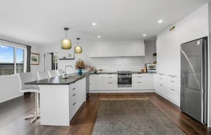 Microwave, oven, stovetop, dishwasher