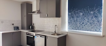 Super king size bed apartment 
Aran View Holiday Homes house n3