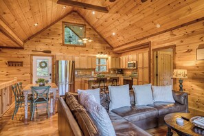 Smart TV, fireplace, video games