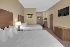 Quarto casal standard | Escrivaninha, espaço de trabalho para notebook, Wi-Fi de cortesia