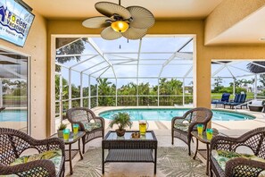 A heated pool
