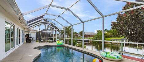 Una piscina riscaldata