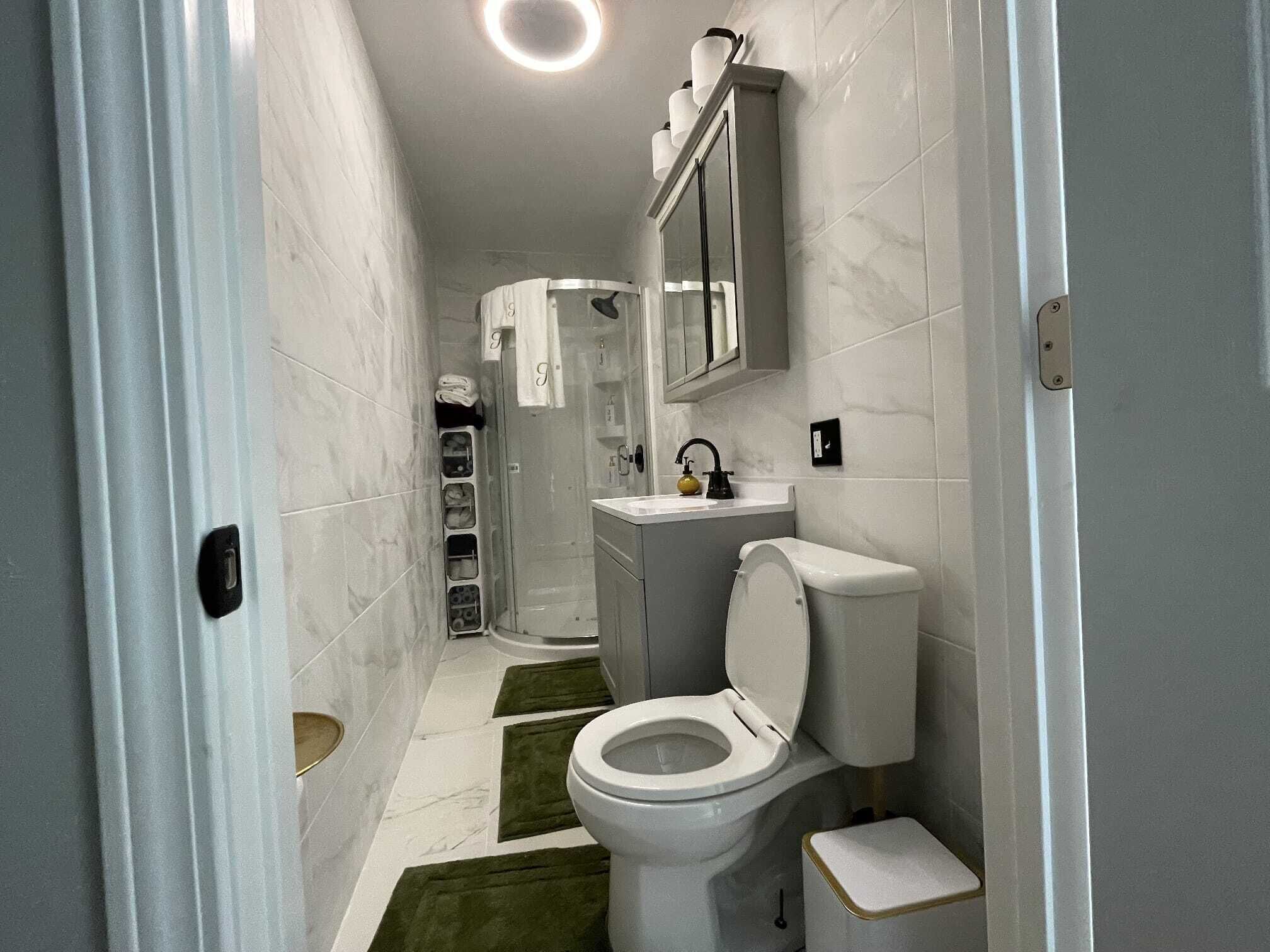 Dusj, boblebad, hårføner og bidé
