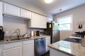 Microwave, oven, stovetop, dishwasher