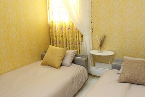Desk, free WiFi, bed sheets, wheelchair access