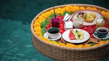 Petit déjeuner préparé sur commande (85000 IDR par personne)