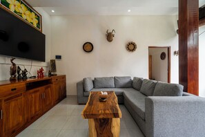 Family Villa, Private Pool, Mountain View | Living area | Flat-screen TV