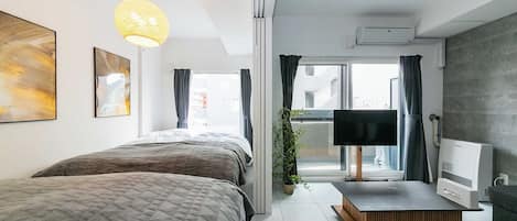 Family Twin Room, Non Smoking (202) | Desk, blackout drapes, free WiFi, bed sheets