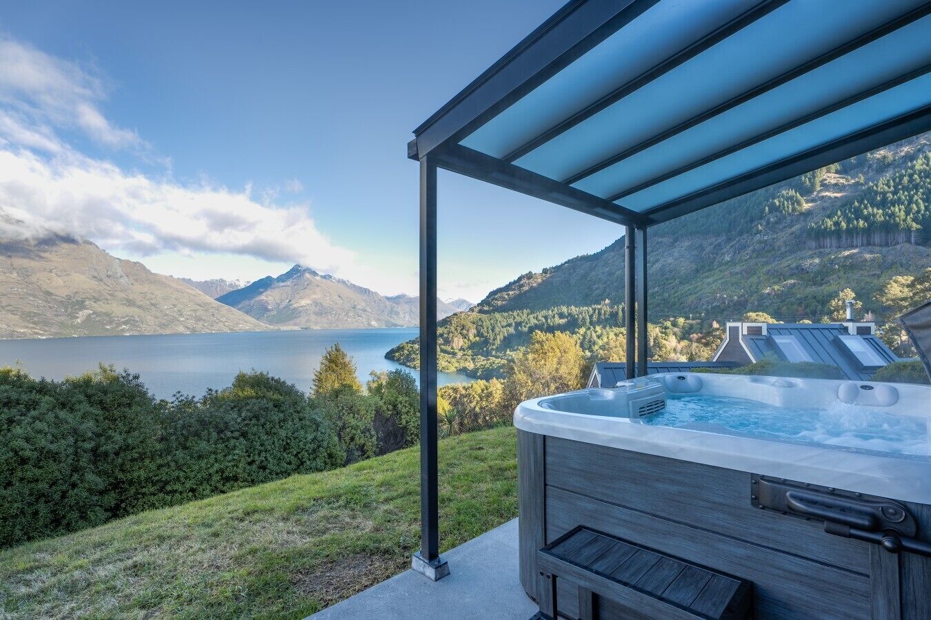 Soak away the day with our luxury two seater private spa pool