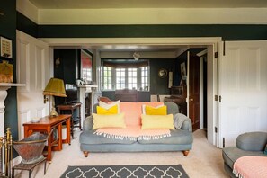 TV, fireplace, video games, stereo