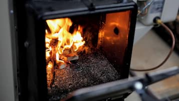 Separate bathtub and shower, hair dryer, towels, shampoo