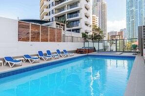 Pool - SURFERS PARADISE ABSOLUTE BEACHFRONT WITH VIEWS, HIGH LEVEL 1br Apt IDEAL For 2 (Surfers Paradise)