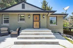 Terrace/patio - Mountain Views: Walkable Lava Hot Springs Home! (Lava Hot Springs)