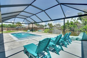 Una piscina riscaldata