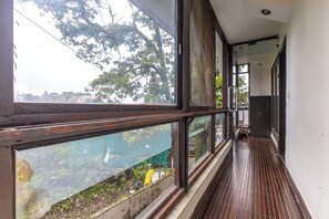Blick vom Balkon