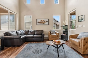 Smart TV, fireplace, video games, books