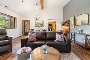 Smart TV, fireplace, video games, books